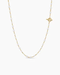 Pearl Classics Toggle Chain Necklace 18K Yellow Gold, 4.5mm