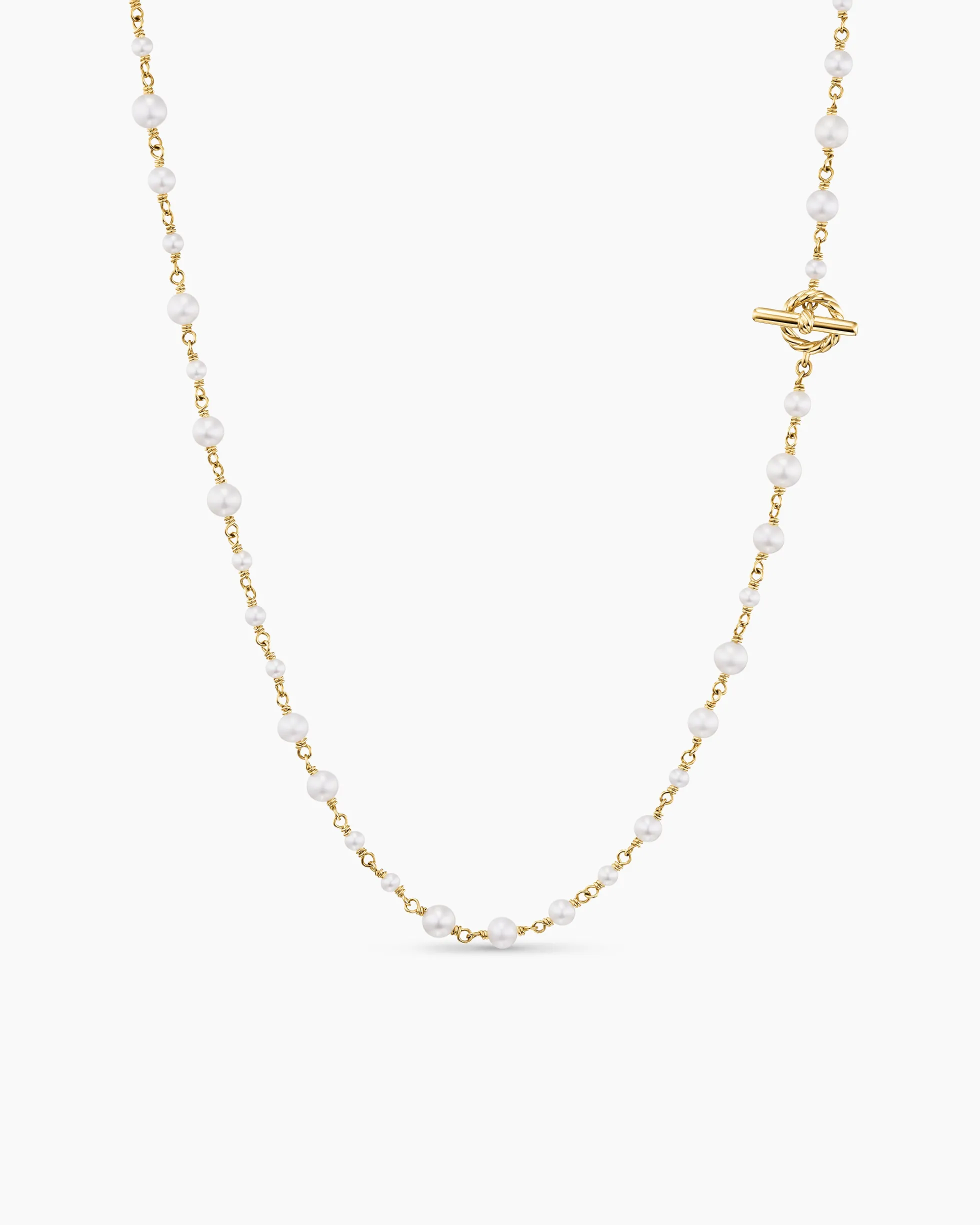 Pearl Classics Toggle Chain Necklace 18K Yellow Gold, 4.5mm