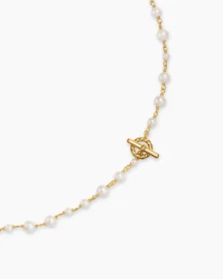 Pearl Classics Toggle Chain Necklace 18K Yellow Gold, 4.5mm