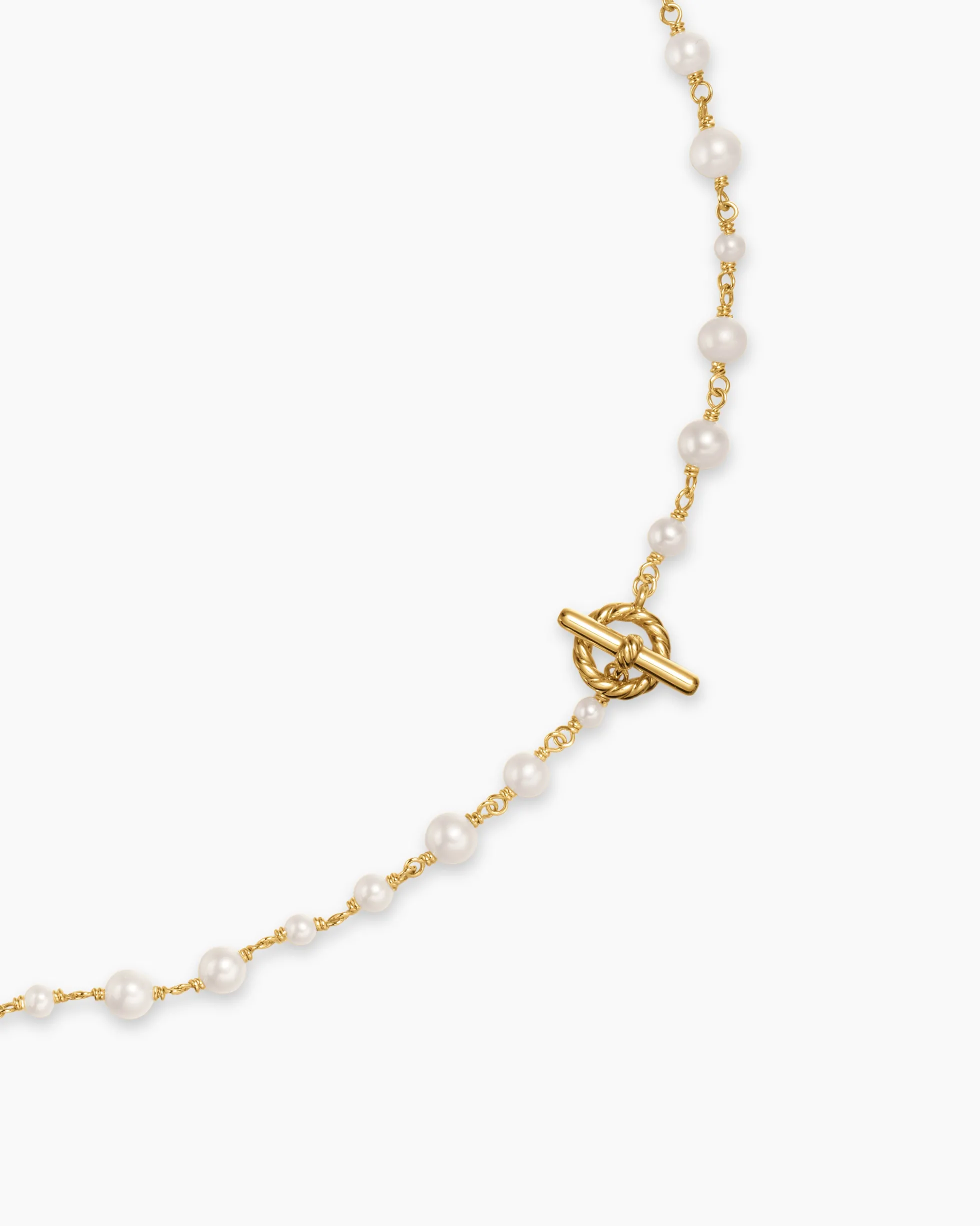 Pearl Classics Toggle Chain Necklace 18K Yellow Gold, 4.5mm