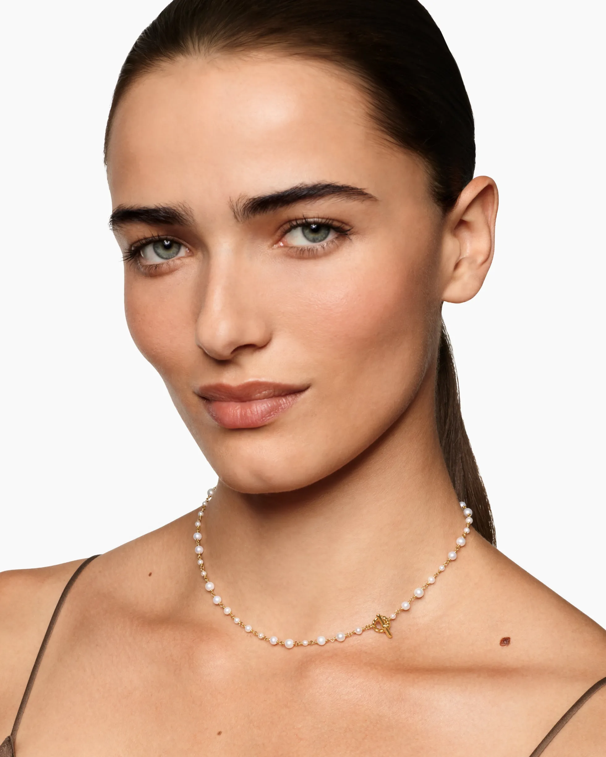Pearl Classics Toggle Chain Necklace 18K Yellow Gold, 4.5mm