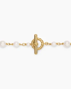 Pearl Classics Toggle Chain Necklace 18K Yellow Gold, 4.5mm