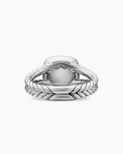Petite Albion® Ring Sterling Silver with Pavé Diamonds, 7mm