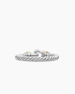 Petite Buckle Ring Sterling Silver with 18K Yellow Gold, 2mm