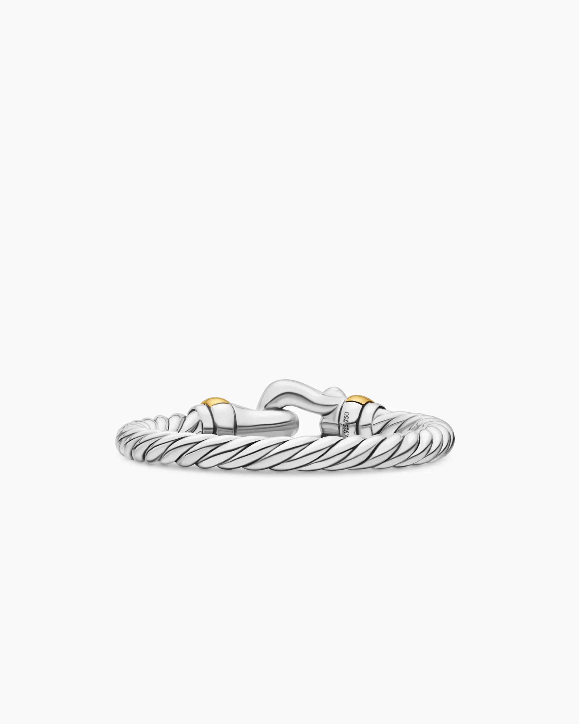 Petite Buckle Ring Sterling Silver with 18K Yellow Gold, 2mm