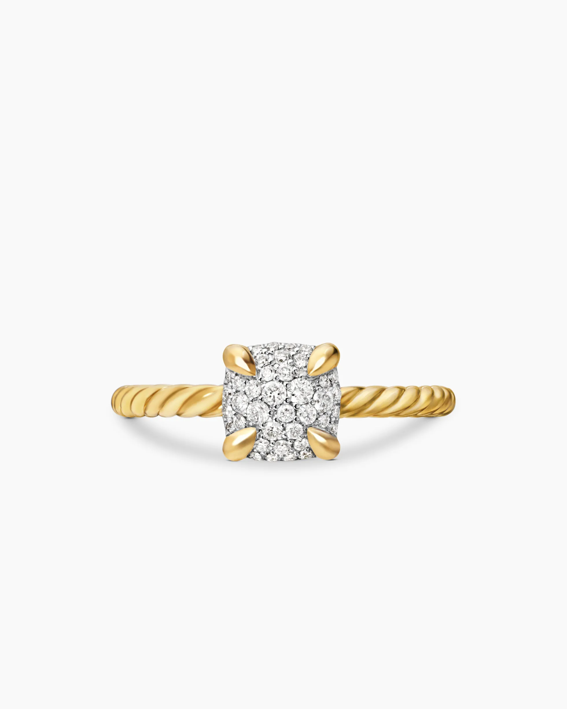 Petite Chatelaine® Ring 18K Yellow Gold with Pavé Diamonds, 7mm