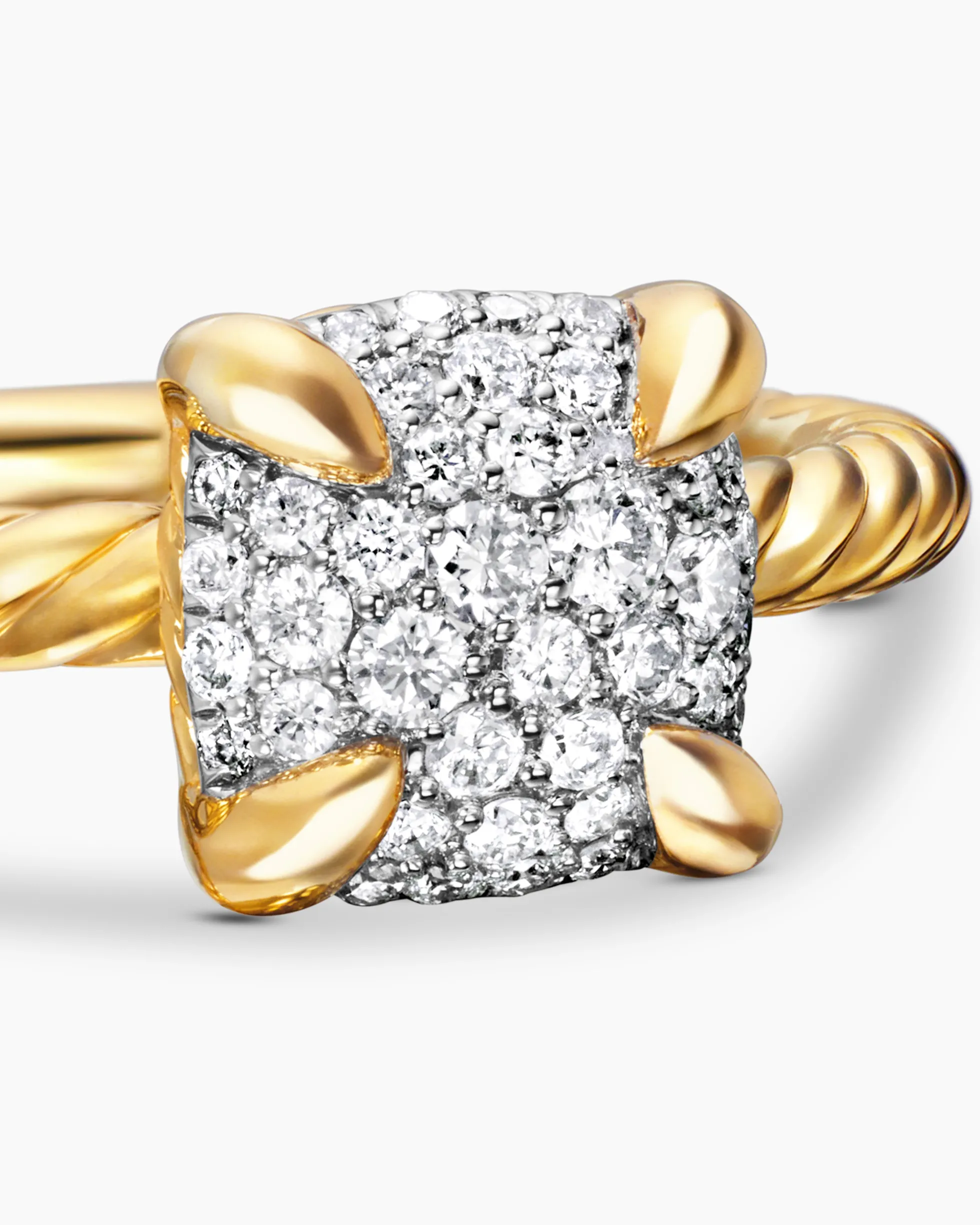 Petite Chatelaine® Ring 18K Yellow Gold with Pavé Diamonds, 7mm