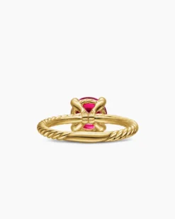 Petite Chatelaine® Ring 18K Yellow Gold with Rhodolite Garnet and Diamonds, 8mm