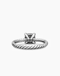 Petite Chatelaine® Ring Sterling Silver with Pavé Diamonds, 7mm