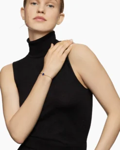 Petite DY Elements® Center Station Chain Bracelet 18K Yellow Gold with Lapis and Diamonds, 11mm