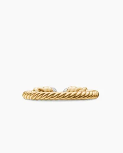 Petite Helena Open Ring 18K Yellow Gold with Diamonds, 2.5mm