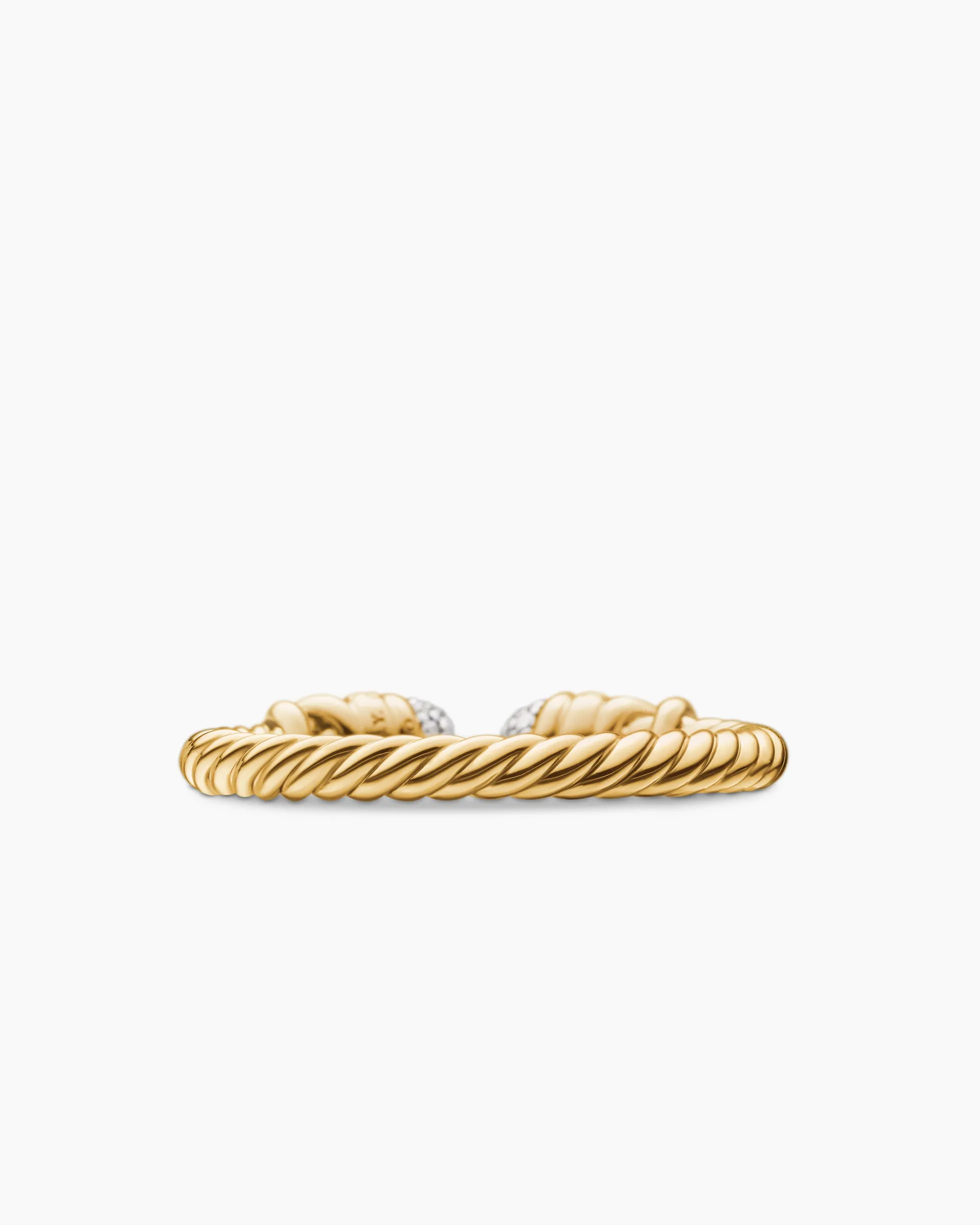 Petite Helena Open Ring 18K Yellow Gold with Diamonds, 2.5mm