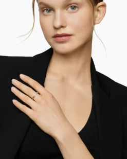 Petite Helena Ring 18K Yellow Gold with Pearls and Diamonds, 2.5mm