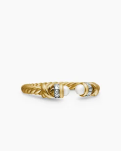 Petite Helena Ring 18K Yellow Gold with Pearls and Diamonds, 2.5mm