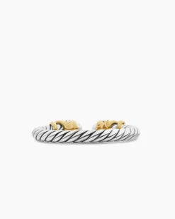Petite Helena Ring Sterling Silver with 18K Yellow Gold, Pearls and Diamonds, 2.5mm