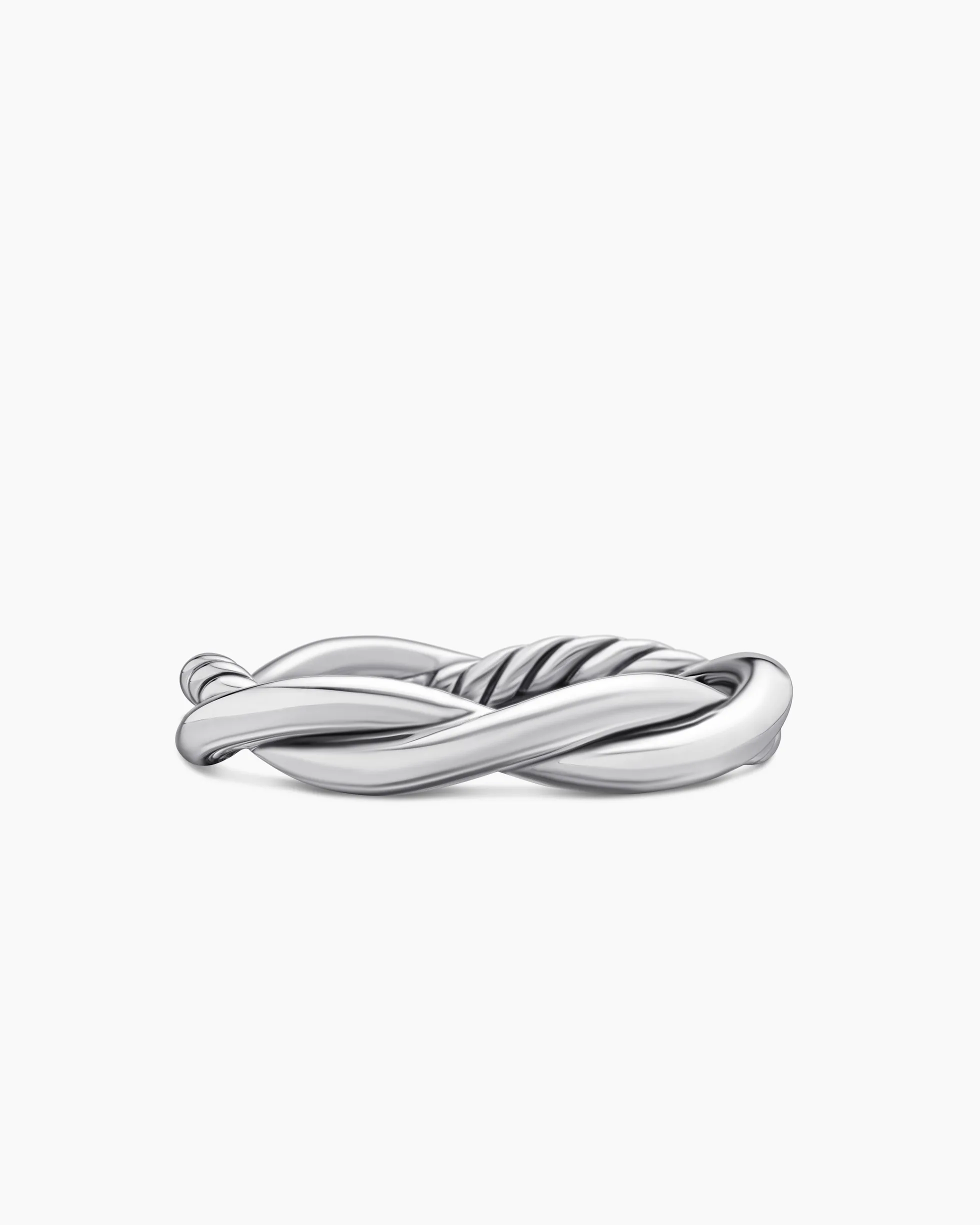 Petite Infinity Band Ring Sterling Silver with Diamonds, 4mm