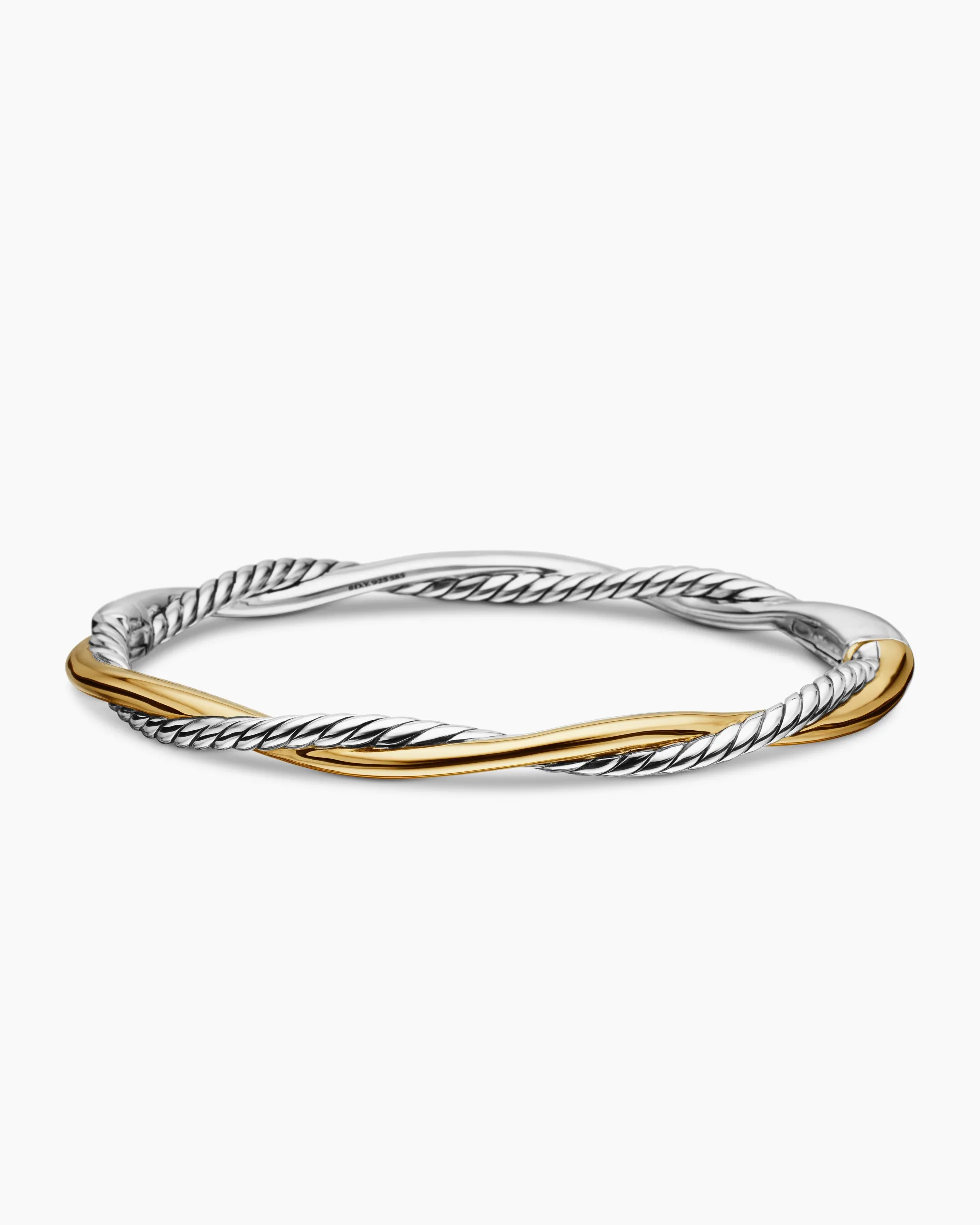 Petite Infinity Bracelet Sterling Silver with 14K Yellow Gold, 4.4mm