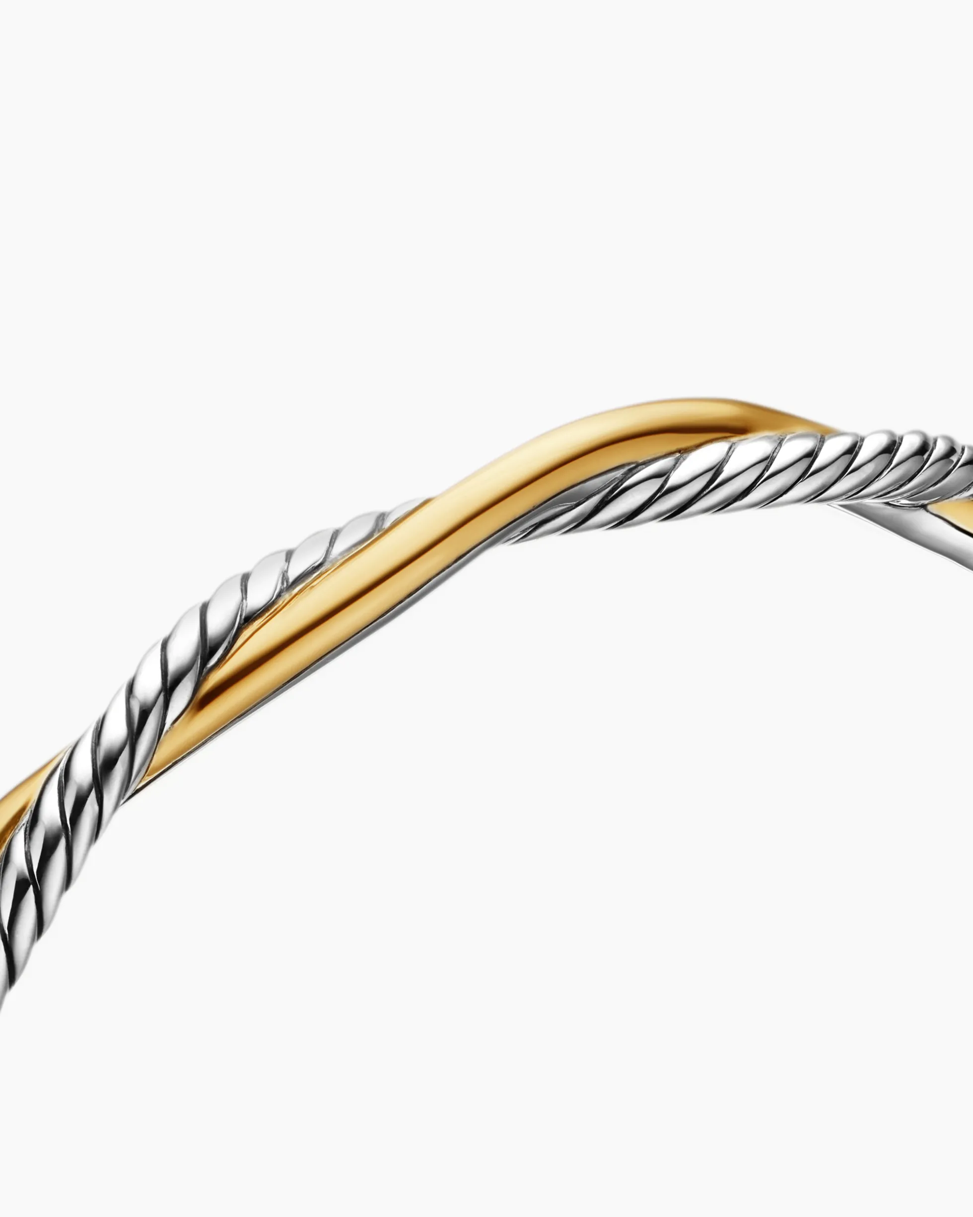 Petite Infinity Bracelet Sterling Silver with 14K Yellow Gold, 4.4mm