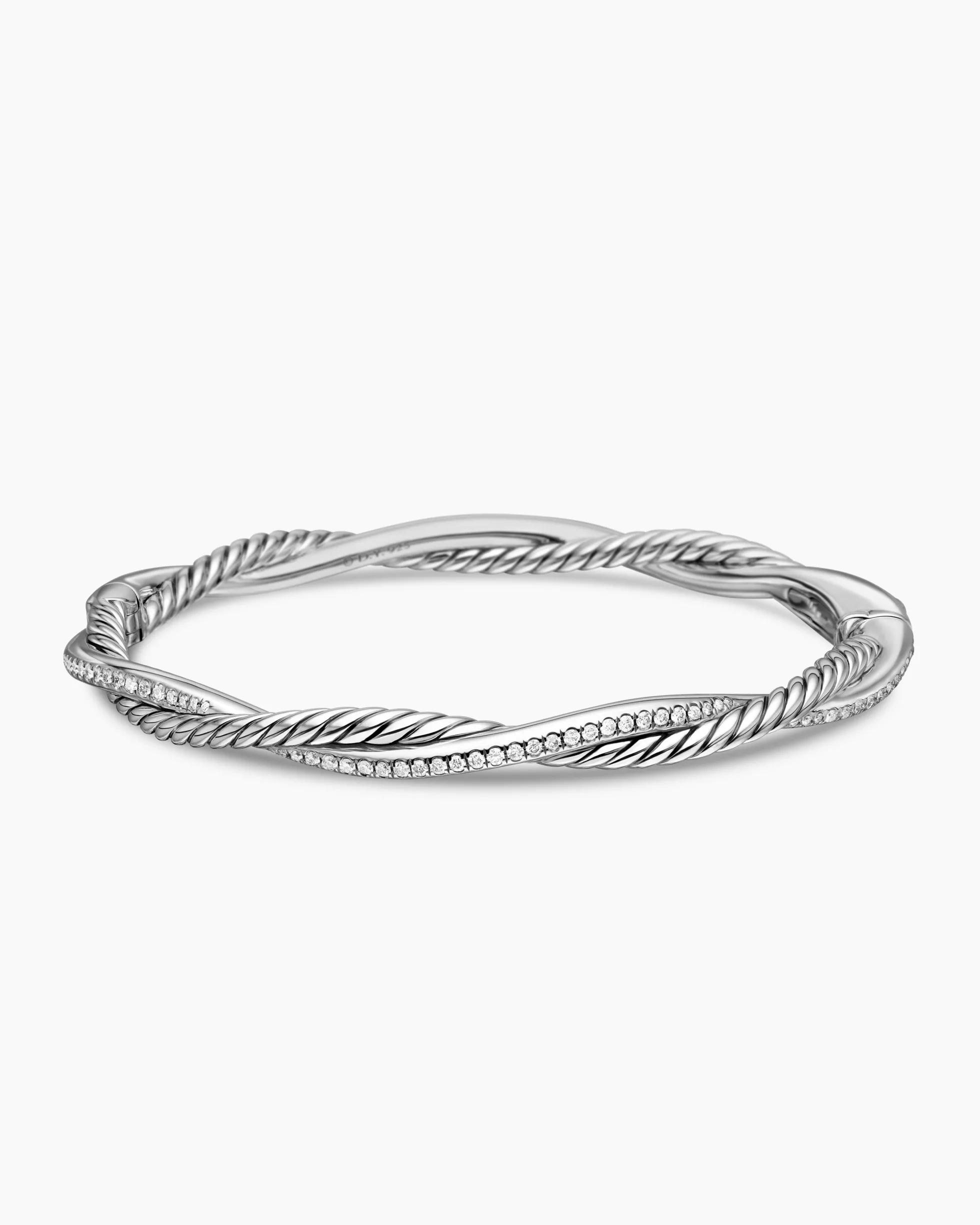 Petite Infinity Bracelet Sterling Silver with Diamonds, 4.4mm
