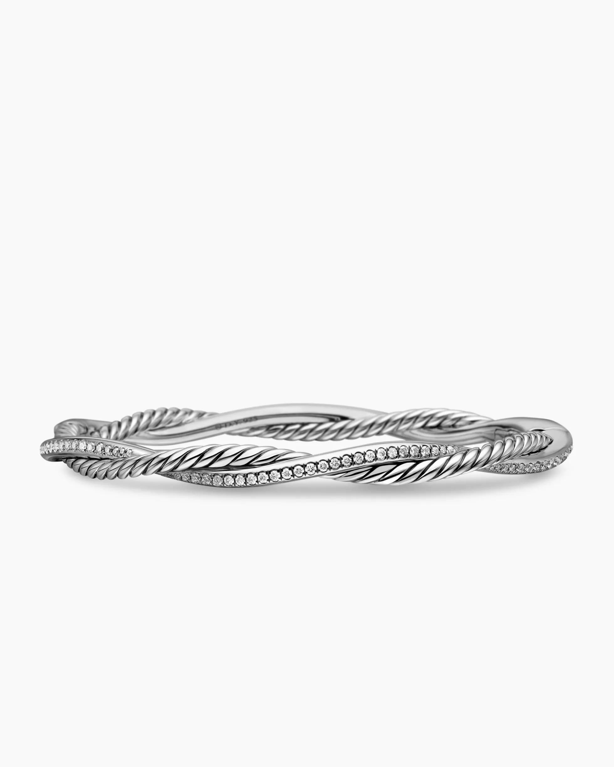Petite Infinity Bracelet Sterling Silver with Diamonds, 4.4mm