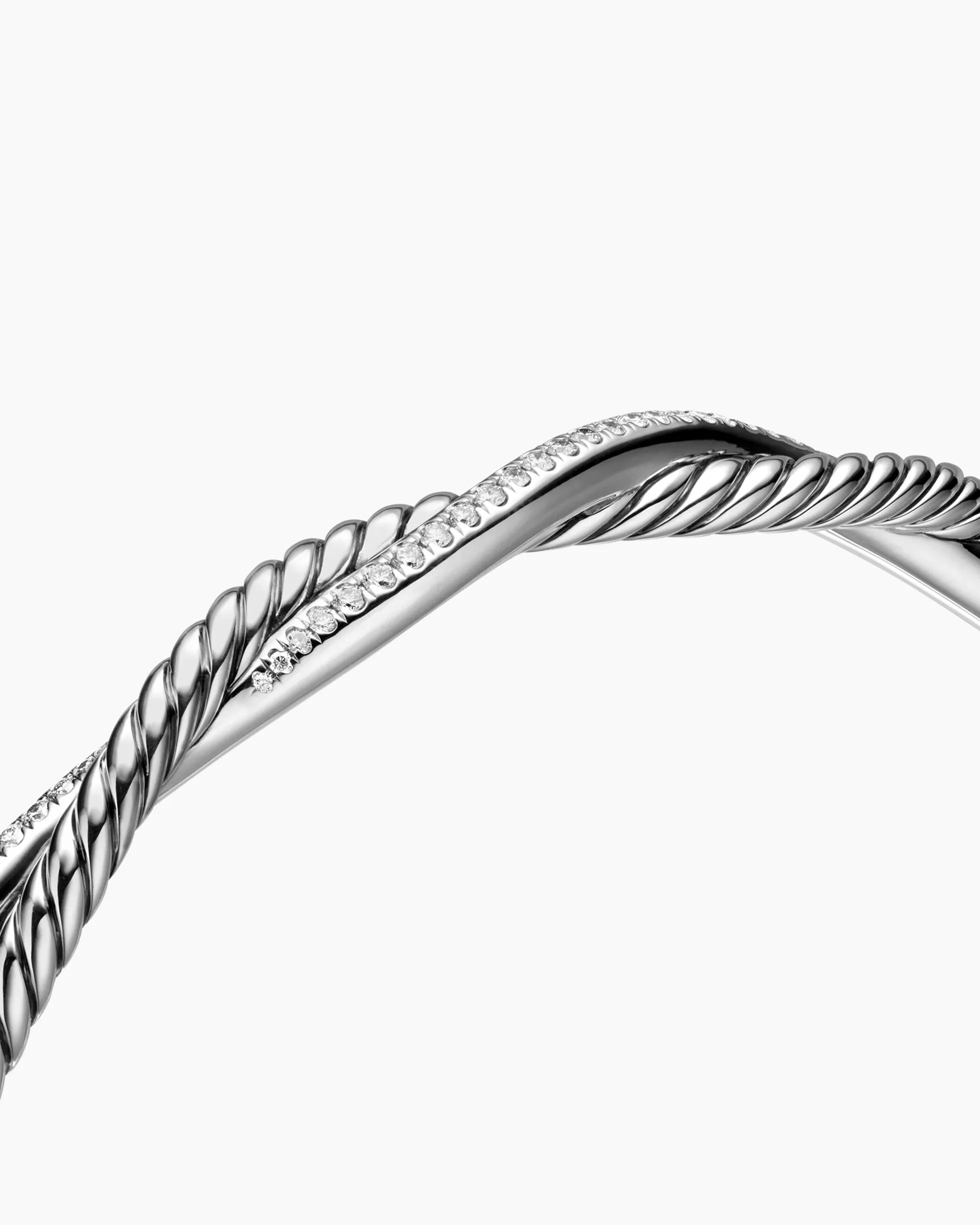 Petite Infinity Bracelet Sterling Silver with Diamonds, 4.4mm