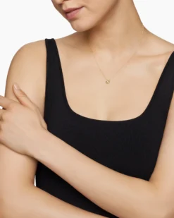 Petite Infinity Pendant Necklace 18K Yellow Gold with Diamonds, 8mm