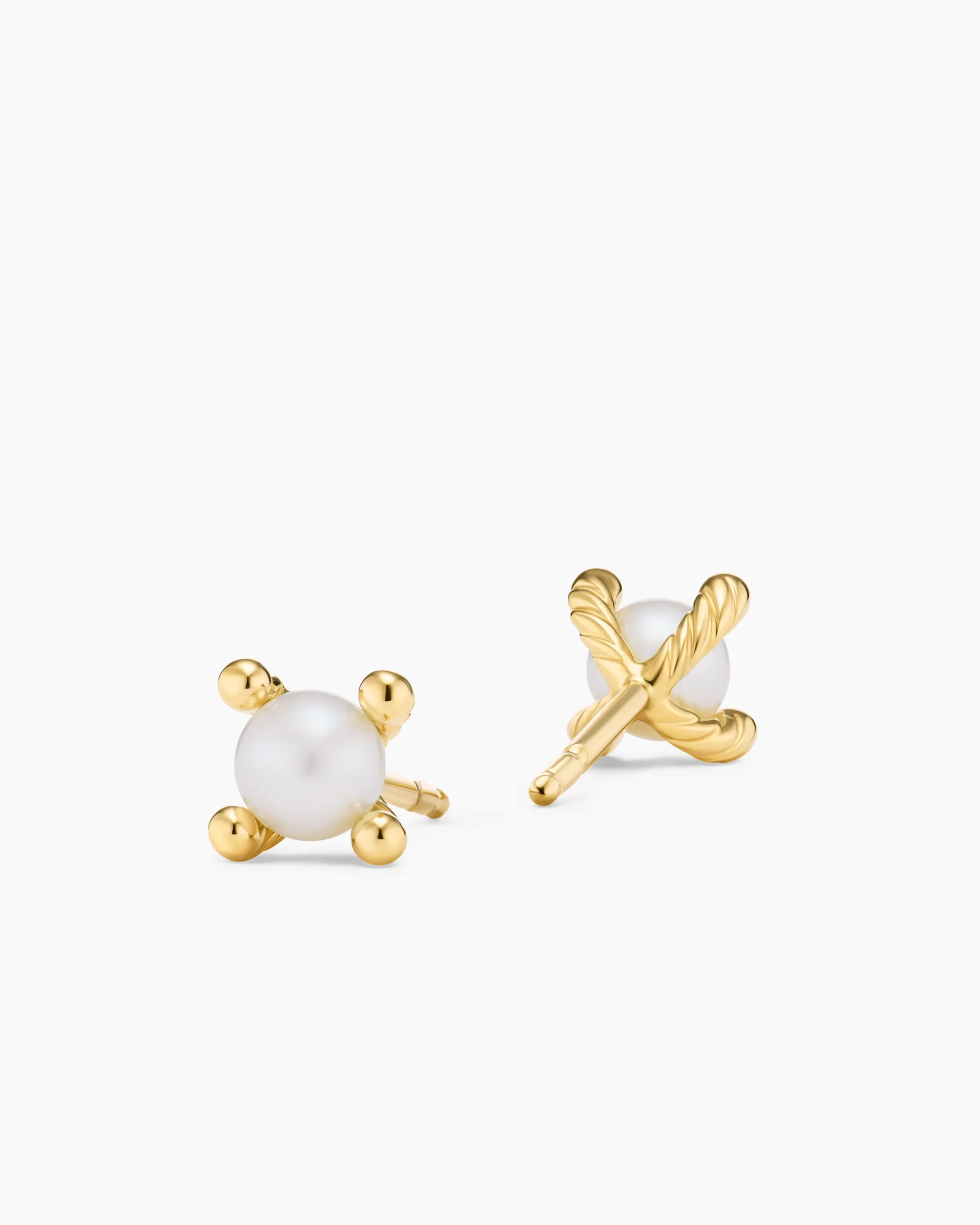 Petite Modern Renaissance® Pearl Stud Earrings 18K Yellow Gold with Pearls, 5.5mm