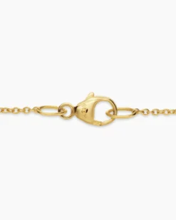 Petite Modern Renaissance® Pyramid Station Necklace 18K Yellow Gold with Diamonds, 4.6mm