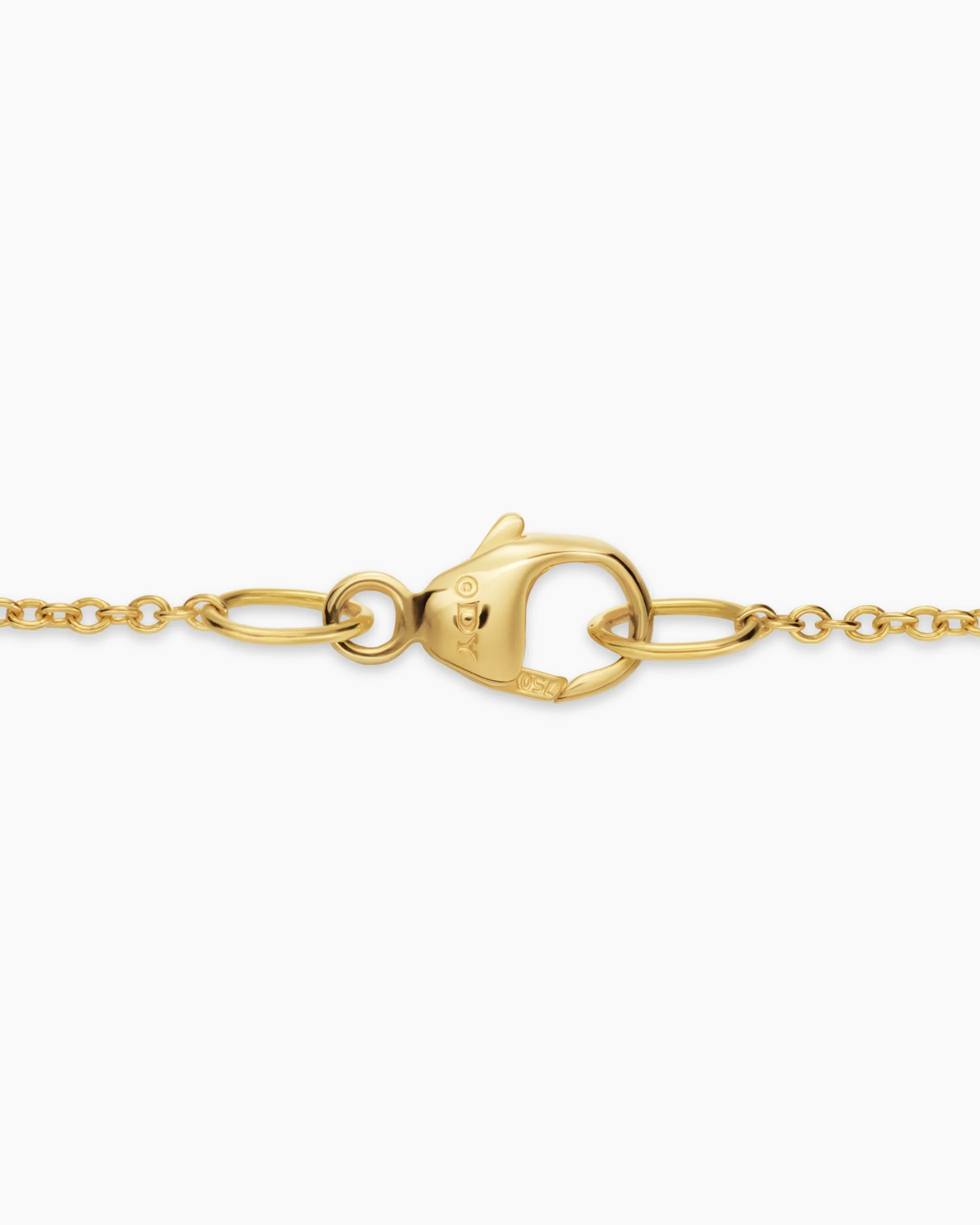 Petite Modern Renaissance® Pyramid Station Necklace 18K Yellow Gold with Diamonds, 4.6mm