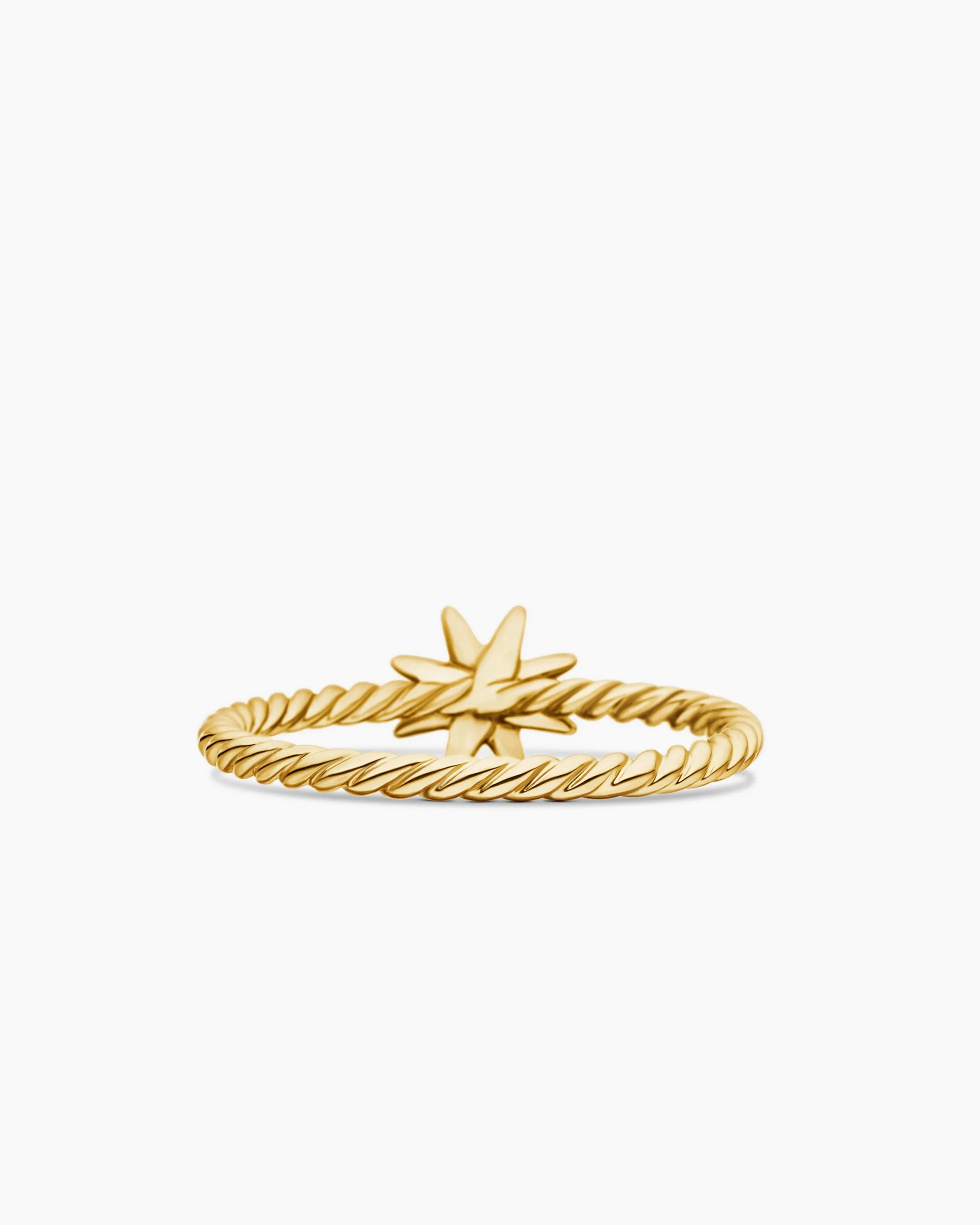 Petite Starburst Station Ring 18K Yellow Gold with Diamonds, 7.5mm