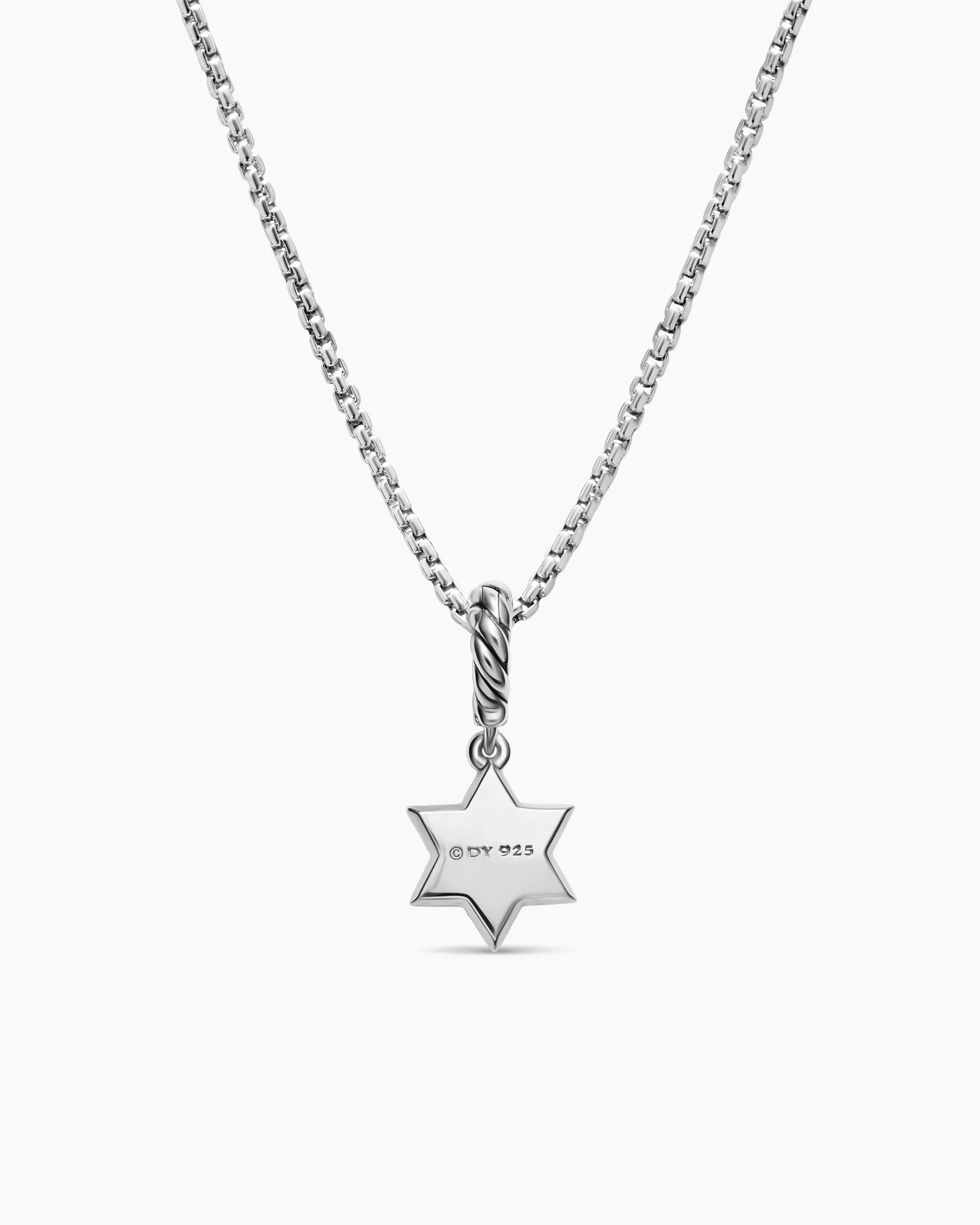 Petite Star of David Amulet Sterling Silver with Diamond, 7.7mm