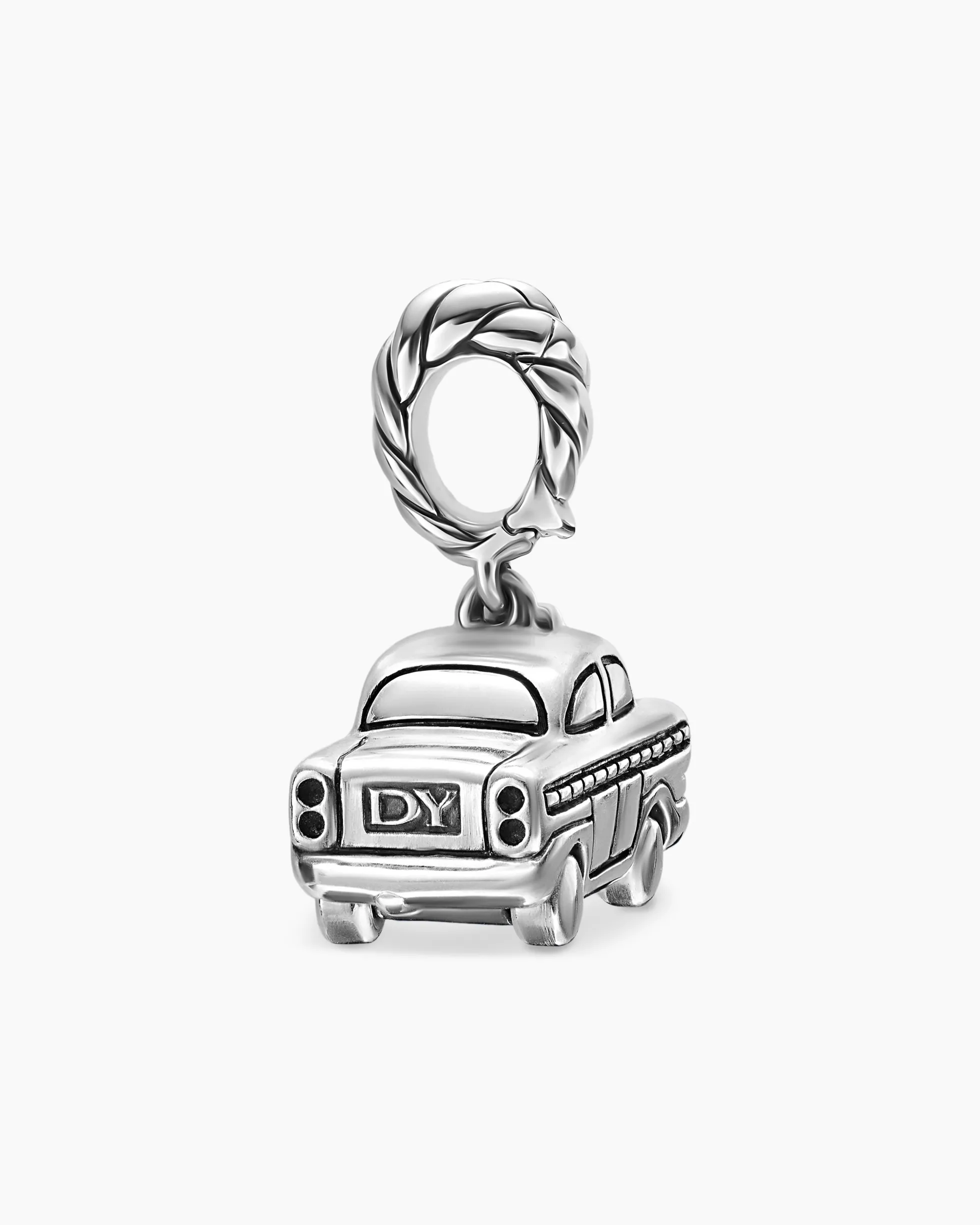 Petite Taxi Amulet Sterling Silver with Diamonds, 7.5mm