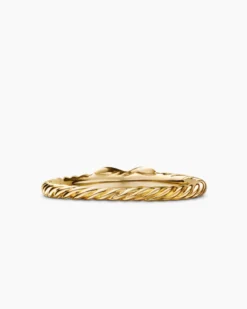 Petite X Ring 18K Yellow Gold with Diamonds, 1.7mm