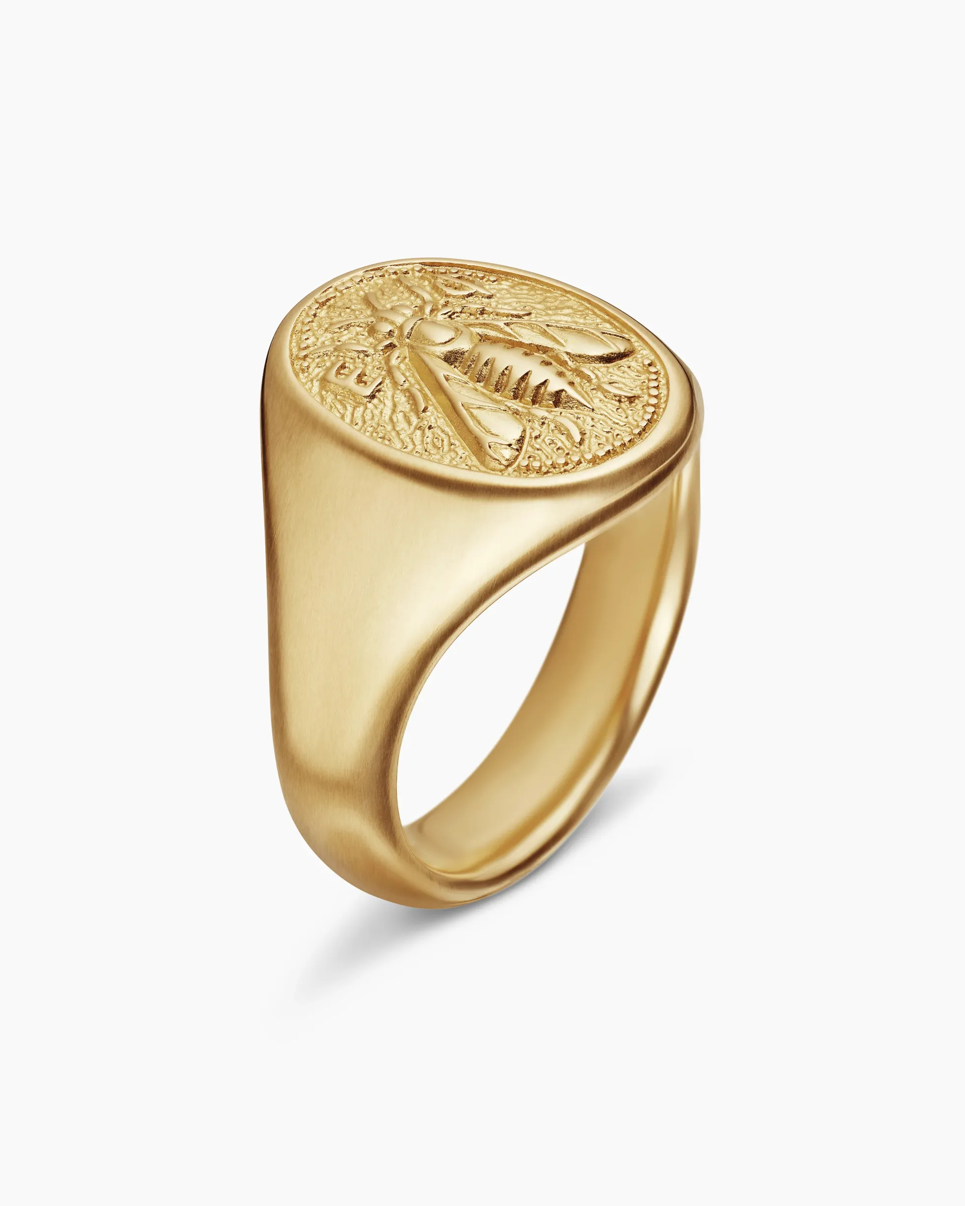 Petrvs® Bee Pinky Ring 18K Yellow Gold, 15.5mm