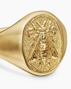 Petrvs® Bee Pinky Ring 18K Yellow Gold, 15.5mm