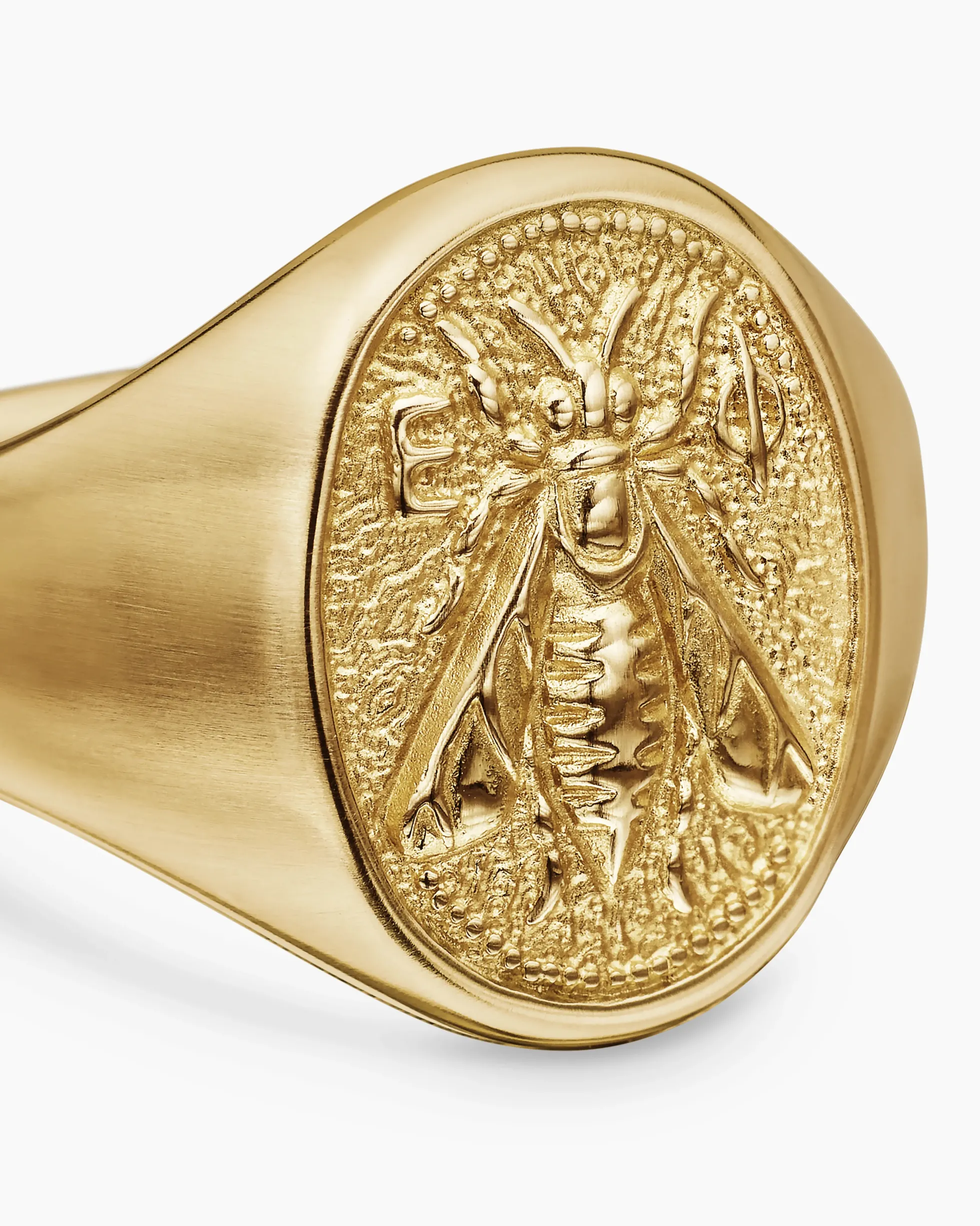 Petrvs® Bee Pinky Ring 18K Yellow Gold, 15.5mm