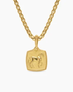 Petrvs® Horse Amulet 18K Yellow Gold, 15.8mm