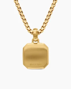 Petrvs® Horse Amulet 18K Yellow Gold with Mother of Pearl and Diamonds, 16.4mm