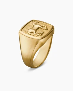Petrvs® Horse Pinky Ring 18K Yellow Gold, 14.8mm