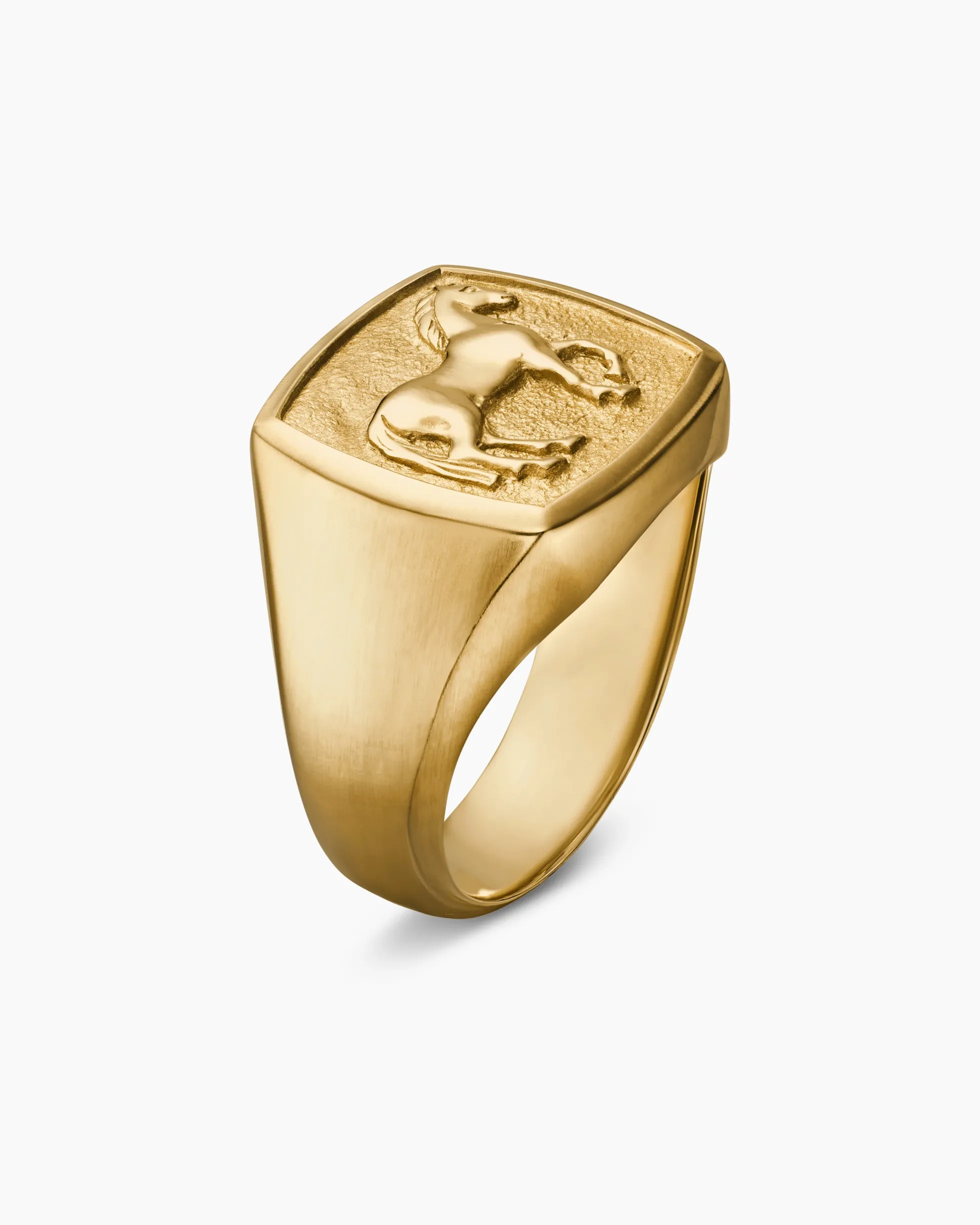 Petrvs® Horse Pinky Ring 18K Yellow Gold, 14.8mm