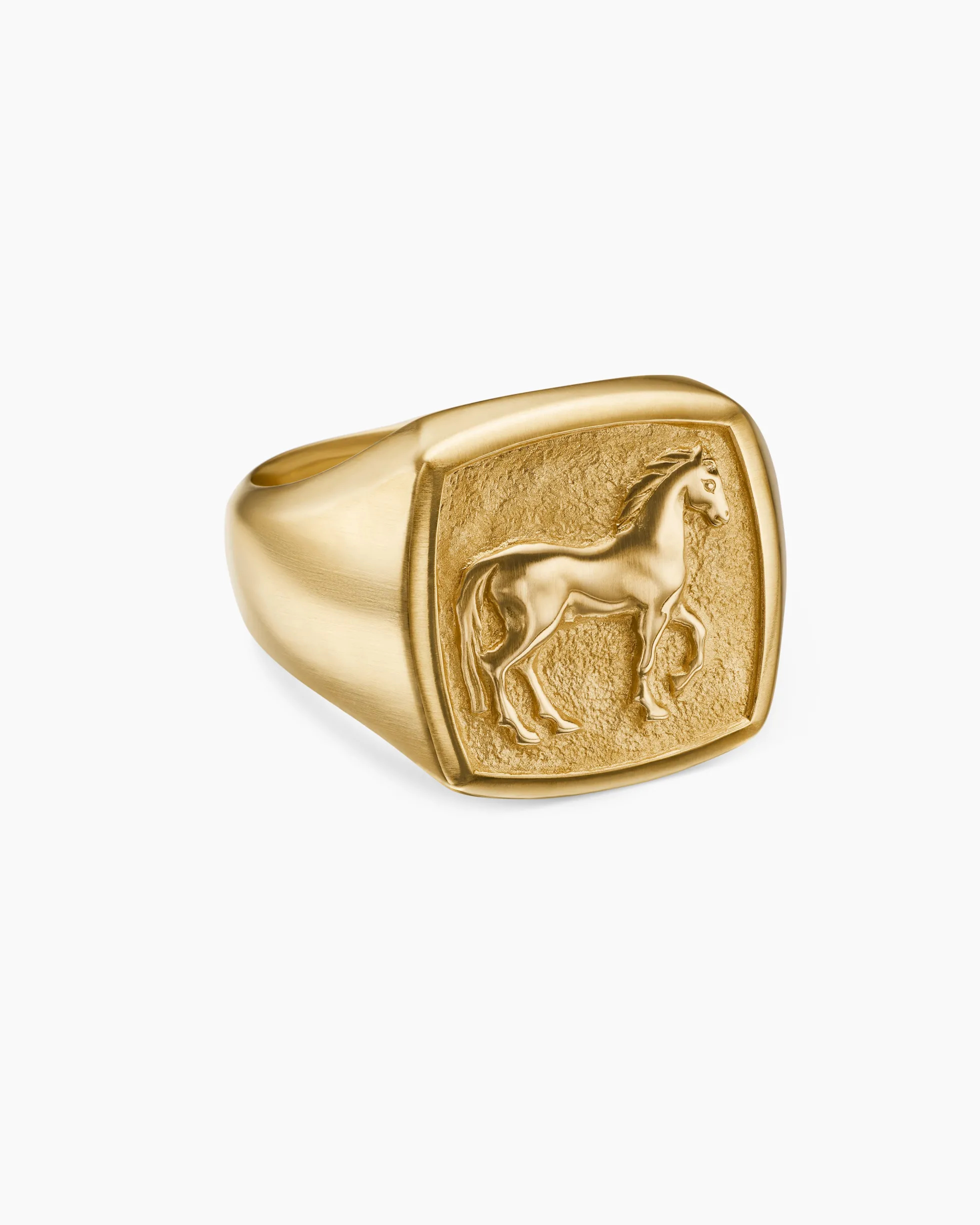 Petrvs® Horse Pinky Ring 18K Yellow Gold, 14.8mm