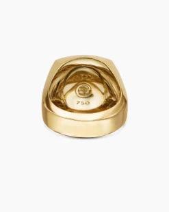 Petrvs® Horse Signet Ring 18K Yellow Gold, 18.3mm