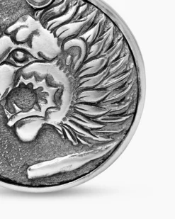 Petrvs® Lion Coin Amulet Sterling Silver, 25mm
