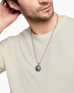 Petrvs® Lion Coin Amulet Sterling Silver, 25mm