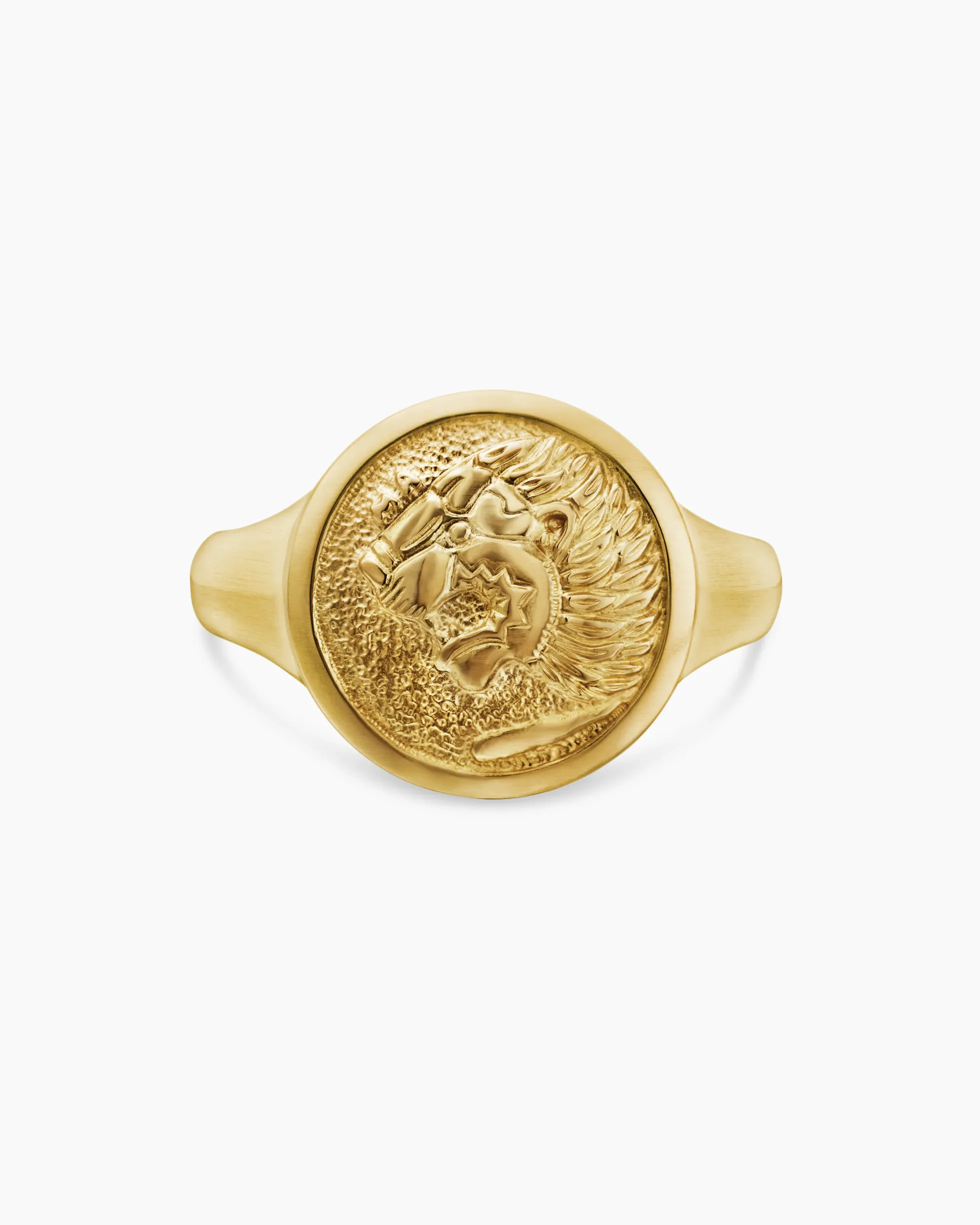 Petrvs® Lion Pinky Ring 18K Yellow Gold, 15mm