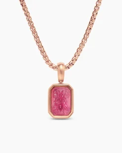 Petrvs® Petite Bee Amulet 18K Rose Gold with Rubellite, 12.8mm