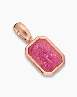 Petrvs® Petite Bee Amulet 18K Rose Gold with Rubellite, 12.8mm