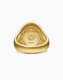 Petrvs® Scarab Signet Ring 18K Yellow Gold, 21.5mm