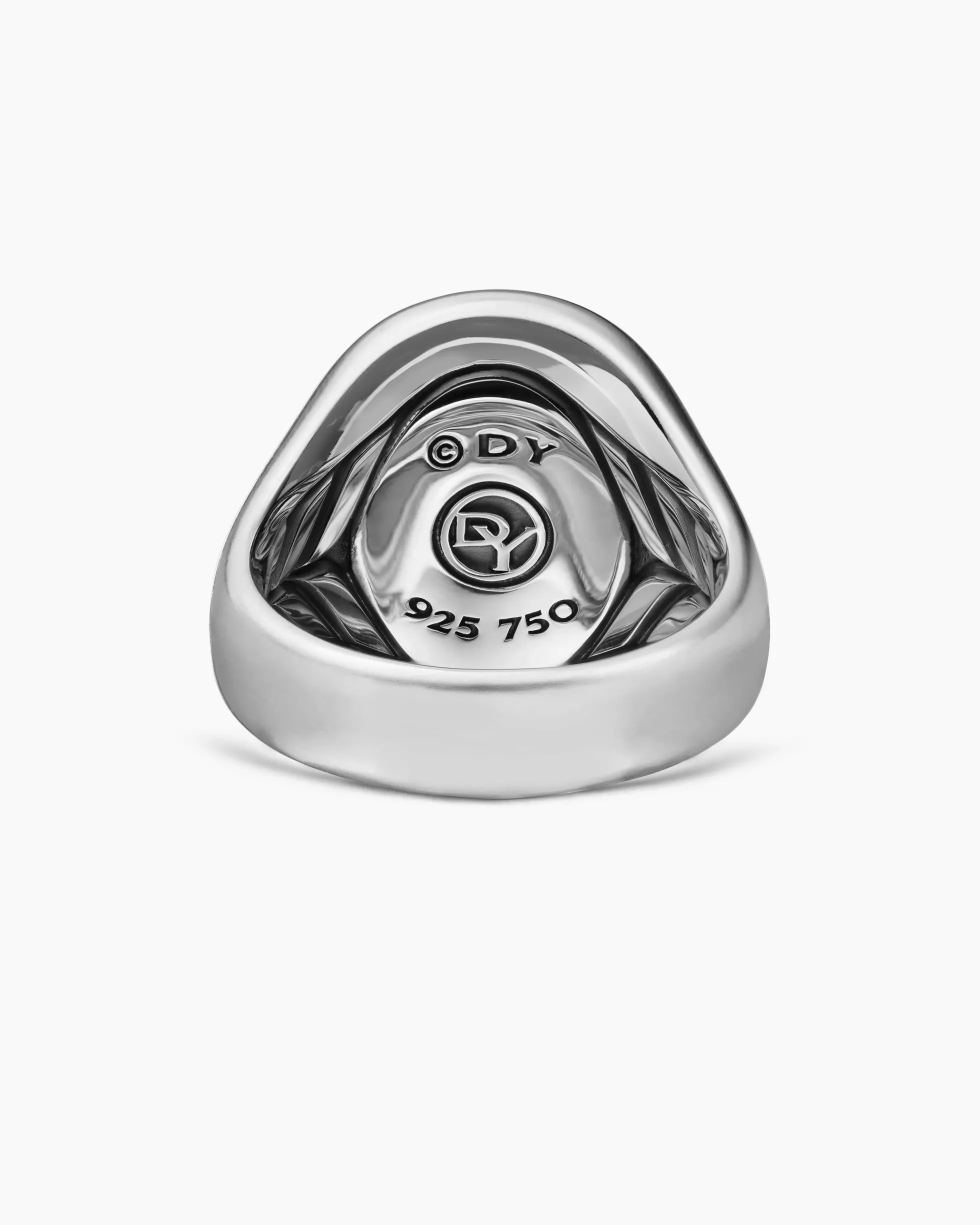 Petrvs® Scarab Signet Ring Sterling Silver with 18K Yellow Gold, 21.5mm