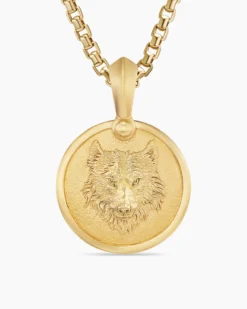 Petrvs® Wolf Amulet 18K Yellow Gold, 21mm